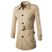 2015 Autumn Fashion Long Trench Coat Men Single Breasted Casual Outerwear Coat Men's Jackets Windbreaker Trench Coat 5 Colors