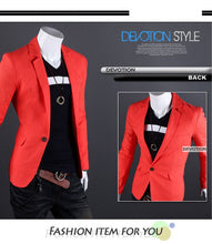 2015 New Arrival Single Button Leisure Blazers Men Male Fashion Slim Fit Casual Men Suit  Solid Blazer Dress Clothing  6 Colors