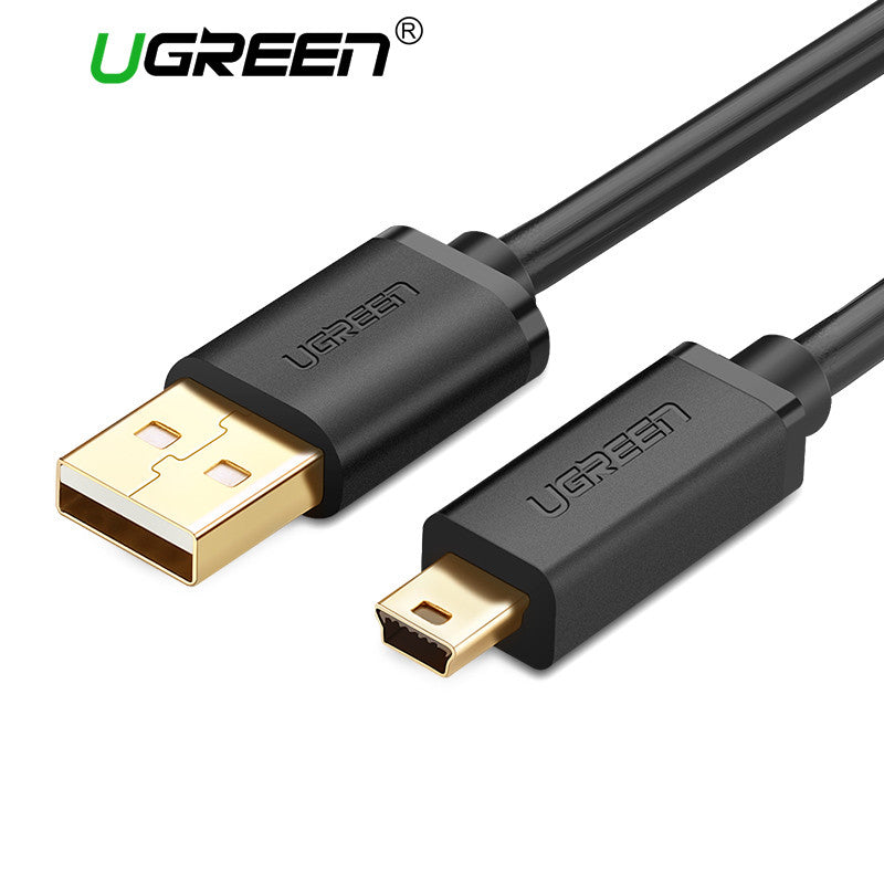 Ugreen Mini USB Cable Mini USB to USB Fast Data Charger Cable for Cellular Phones MP3 MP4 Players Tablets GPS Digital Camera HDD