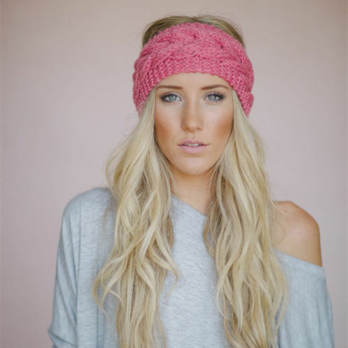 2016 Knitted Turban Headbands For Women Winter Warm Crochet Headband Head Wraps Wide Ear Warmer Hairband Hair Accessories