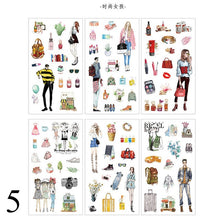 6Sheets/Pack Kawaii Stationery Stickers Cute Whale Stickers Lovely Paper Stickers For Kids DIY Diary Scrapbooking Photo Ablums