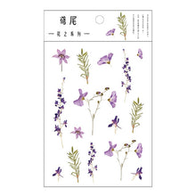 Mr.Paper 12 Designs Natural Daisy Clover Japanese Words Stickers Transparent PET Material Flowers Leaves Plants Deco Stickers