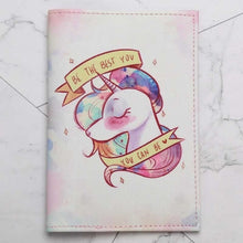 Fashion Cute Cat &Duck Animals Cartoon Passport Cover Men Women PU Leather Travel Passport Holder Case Card ID Holders 14.5*10cm