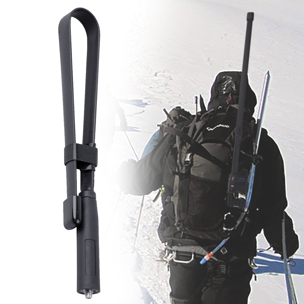 Signal Boost Walkie Talkie VHF UHF Foldable Flexible Extend Antenna Outdoor SMA Female Portable Dual Band For Baofeng UV-5R/82