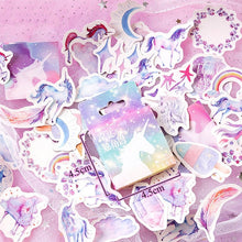 45pcs/box Stationery Stickers Vaporwave DIY Planet Sticky Paper Kawaii Moon Plants Stickers For Decoration Diary Scrapbooking