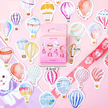 45pcs/box Stationery Stickers Vaporwave DIY Planet Sticky Paper Kawaii Moon Plants Stickers For Decoration Diary Scrapbooking