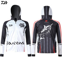 Daiwa Professional Fishing Hoodie Anti-UV Sunscreen Sun Protection Face Neck Fishing Shirt Breathable Quick Dry Fishing Clothes