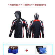 Daiwa Professional Fishing Hoodie Anti-UV Sunscreen Sun Protection Face Neck Fishing Shirt Breathable Quick Dry Fishing Clothes
