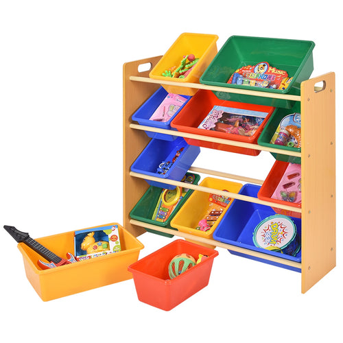 Costway Toy Bin Organizer Kids Childrens Storage Box Playroom  Shelf Drawer