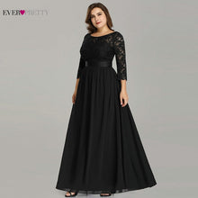 Wedding Party Dress Plus Size Ever Pretty Elegant A Line O Neck Three Quarter Sleeve Long Lace Mother Of The Bride Dresses 2020