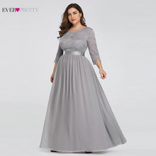 Wedding Party Dress Plus Size Ever Pretty Elegant A Line O Neck Three Quarter Sleeve Long Lace Mother Of The Bride Dresses 2020