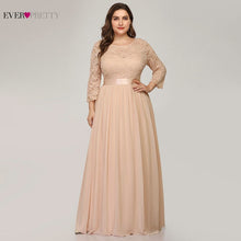 Wedding Party Dress Plus Size Ever Pretty Elegant A Line O Neck Three Quarter Sleeve Long Lace Mother Of The Bride Dresses 2020
