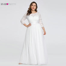 Wedding Party Dress Plus Size Ever Pretty Elegant A Line O Neck Three Quarter Sleeve Long Lace Mother Of The Bride Dresses 2020