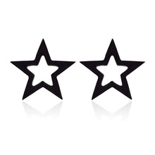 SMJEL Stainless Steel Earrings Mickey Women Men Hip hop Black Star Moon Stud Earring Fashion Jewelry Best Gift for Friend Girl