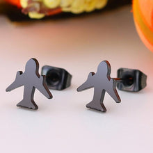 SMJEL Stainless Steel Earrings Mickey Women Men Hip hop Black Star Moon Stud Earring Fashion Jewelry Best Gift for Friend Girl