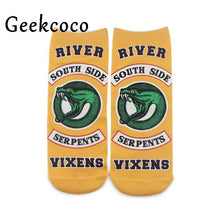 J1124 Cartoon Riverdale Tv Show Couple Cotton Short Socks Cute Unisex Skatebord Socks Fashion One Side Print Socks