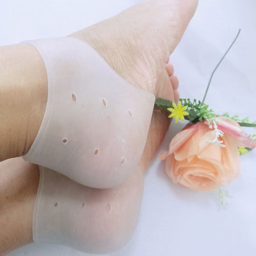 Soft Silicone Foot Skin Care Protector Heel Socks Prevent Dry Skin Against Peeling Washable Moisturizing Gel Foot Protector #137