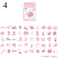 50Pcs Cute Plant Stationery Stickers Kawaii Drink Stickers Paper Adhesive Stickers For Kids DIY Scrapbooking Diary Photos Albums