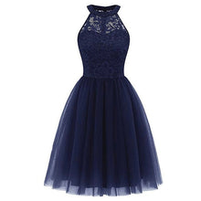 2020 wedding party dress prom gown fashion clothing Front short long back dark blue halter Bow Bridesmaid Dresses