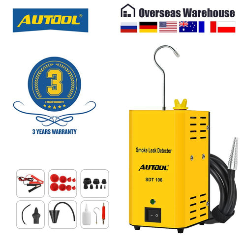 AUTOOL New SDT106 Car Smoke Machine Leak Detector Automotive EVAP Gas Leakage Locator Oil Pipe Generator Diagnostic Tool