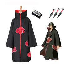 Hot Sale Anime Naruto Akatsuki /Uchiha Itachi Cosplay Halloween Christmas Party Costume Cloak Cape