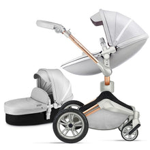 Hot Mom Baby Stroller 3 in 1 travel system with bassinet and car seat，360° Rotation Function children stroller,Luxury Pram F023