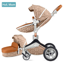 Hot Mom Baby Stroller 3 in 1 travel system with bassinet and car seat，360° Rotation Function children stroller,Luxury Pram F023
