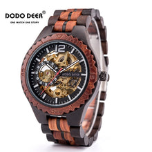 DODO DEER Wooden Mechanical Watch Couple Relogio Masculino Women Men Watches Luxury Timepieces erkek kol saati Dropshipping D18