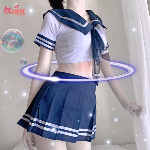 OJBK Women Sexy Cosplay Lingerie Student Uniform  school girl Ladies Erotic Costume Babydoll Dress Women Lace Miniskirt Outfit