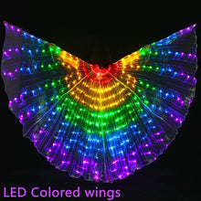 Adulto LED Dance Wings butterfly luminous dancing props luminous fluorescent performance belly dance Cape