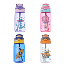 480ML Kids Water Cup Creative Cartoon Baby Feeding Cups With Straws Leakproof Water Bottles Outdoor Portable Children's Cups