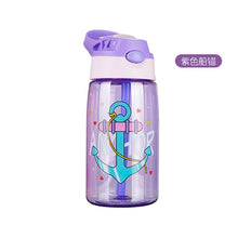 480ML Kids Water Cup Creative Cartoon Baby Feeding Cups With Straws Leakproof Water Bottles Outdoor Portable Children's Cups