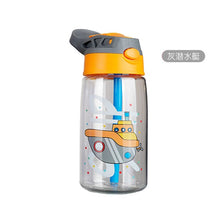 480ML Kids Water Cup Creative Cartoon Baby Feeding Cups With Straws Leakproof Water Bottles Outdoor Portable Children's Cups