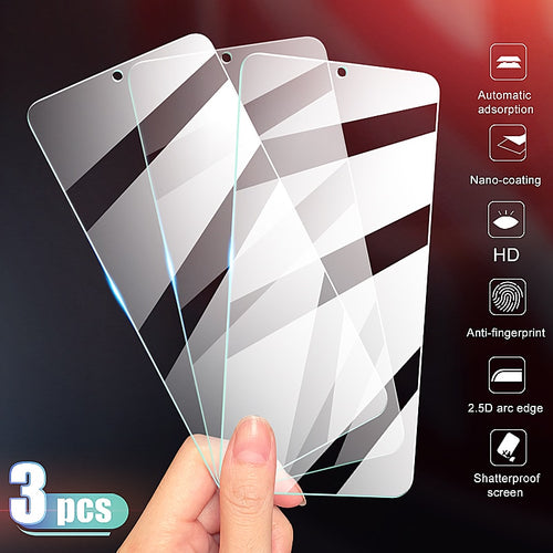 3Pcs Full Cover Tempered Glass on the For OnePlus 7 7T Screen Protector For OnePlus 6 6T 5 5T 3 3T 7 7T Protective Glass Film