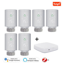 Tuya ZigBee3.0 Smart Radiator Actuator Programmable Thermostatic Radiator Valve Temperature Controller Voice Control via Alexa