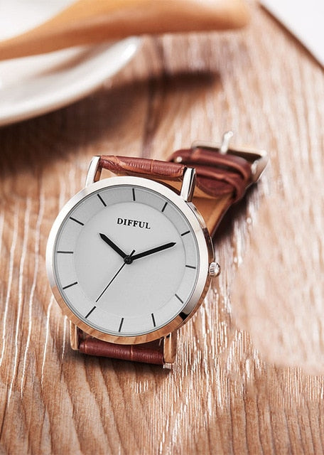 Minimalist Couple Watch Men Women Stainless Steel Band Watch Lady Simple Lover Pair Watch Anniversary Gift To Husband and Wife