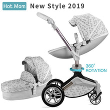Hot Mom Baby Stroller 3 in 1 travel system with bassinet and car seat，360° Rotation Function children stroller,Luxury Pram F023
