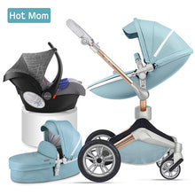 Hot Mom Baby Stroller 3 in 1 travel system with bassinet and car seat，360° Rotation Function children stroller,Luxury Pram F023
