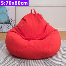 Comfortable Lazy Sofas Cover Chairs without Filler Linen Cloth Lounger Seat Bean Bag Pouf Puff Couch Tatami Living Room S/M/L