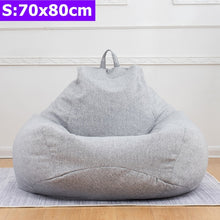 Comfortable Lazy Sofas Cover Chairs without Filler Linen Cloth Lounger Seat Bean Bag Pouf Puff Couch Tatami Living Room S/M/L