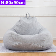 Comfortable Lazy Sofas Cover Chairs without Filler Linen Cloth Lounger Seat Bean Bag Pouf Puff Couch Tatami Living Room S/M/L