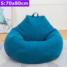 Comfortable Lazy Sofas Cover Chairs without Filler Linen Cloth Lounger Seat Bean Bag Pouf Puff Couch Tatami Living Room S/M/L