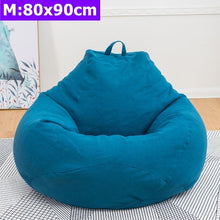 Comfortable Lazy Sofas Cover Chairs without Filler Linen Cloth Lounger Seat Bean Bag Pouf Puff Couch Tatami Living Room S/M/L