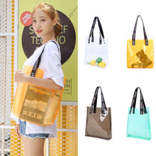 Tinyat Transparent women shoulder bag pvc girl beach bag women’s handbag sugar color jelly portable swim bag  sling bag