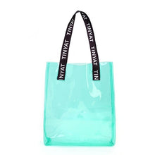Tinyat Transparent women shoulder bag pvc girl beach bag women’s handbag sugar color jelly portable swim bag  sling bag