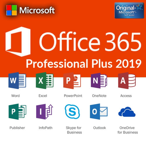 Microsoft Office Pro Plus 2019 365 Word, Exel, Onedrive, 5 devices, lifetime account