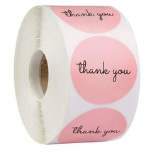 Pink Paper Label Stickers Gold Thank You Sticker Scrapbooking 500pcs for Wedding Gift Card Business Packaging Stationery Sticker