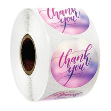 Pink Paper Label Stickers Gold Thank You Sticker Scrapbooking 500pcs for Wedding Gift Card Business Packaging Stationery Sticker