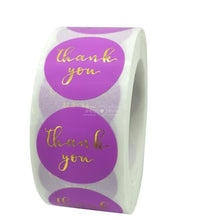 Pink Paper Label Stickers Gold Thank You Sticker Scrapbooking 500pcs for Wedding Gift Card Business Packaging Stationery Sticker