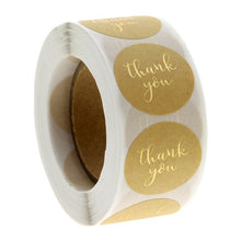 Pink Paper Label Stickers Gold Thank You Sticker Scrapbooking 500pcs for Wedding Gift Card Business Packaging Stationery Sticker